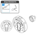 DCSLAE Адаптер за Danalock за монтаж на евро стандарт механични патрони
