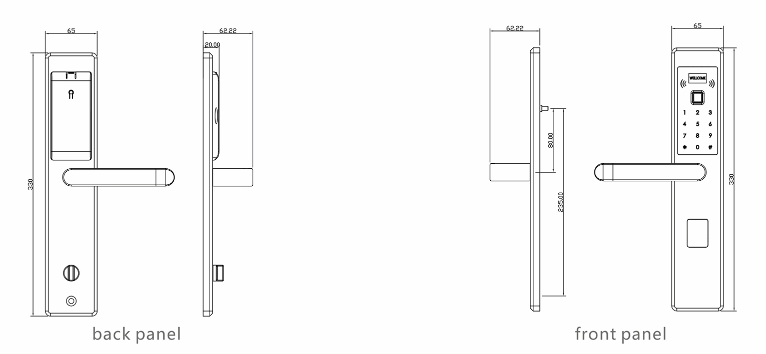 RGAC-L-BLE-M12BK-606 Bluetooth eлектронна брава с пръстов отпечатък, карта и код