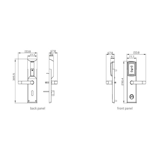 ELIZA Хотелска брава изработена от стомана марка SS304 