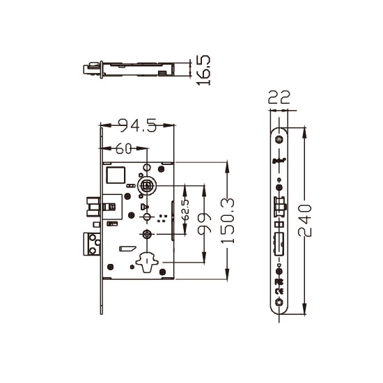 ELIZA Хотелска брава изработена от стомана марка SS304 