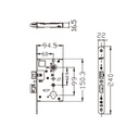 ELIZA Хотелска брава изработена от стомана марка SS304 