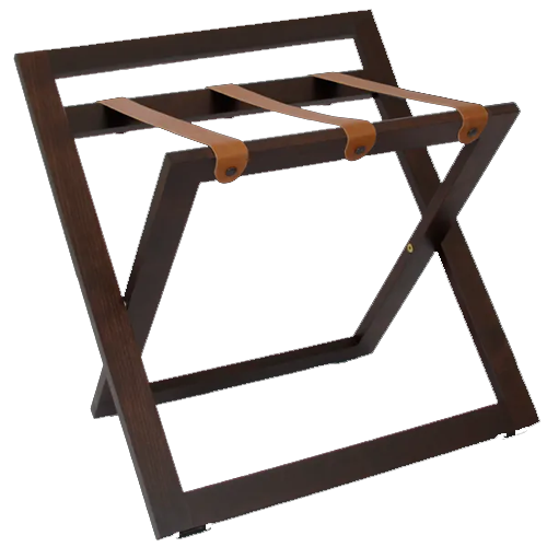 COMPACT Дървена сгъваема поставка за багаж с текстилни ленти