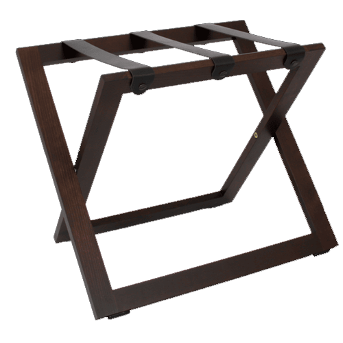 COMPACT Дървена сгъваема поставка за багаж с текстилни ленти