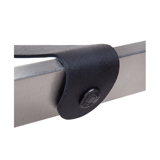 COMPACT М LS Стоманена сгъваема поставка за багаж с кожени ленти