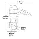 KENDAL Хотелски сешоар за коса 1600W за монтаж на стена