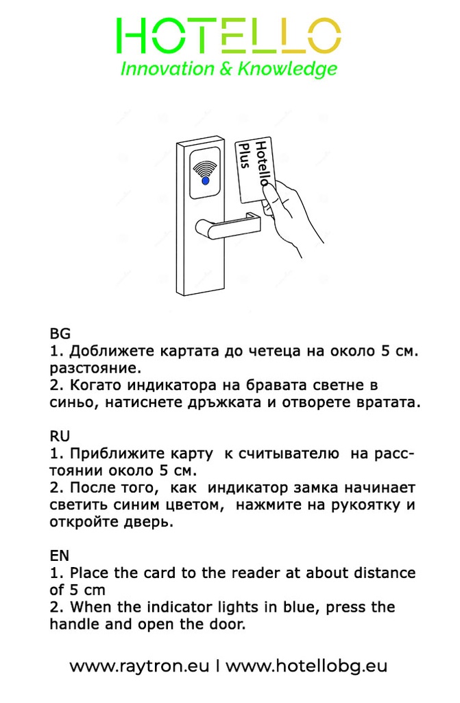 HOTELLO Plus Mifare Безконтактна карта