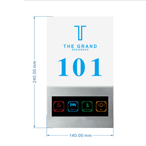 CRYSTODEX LED signs for hotel rooms with 5 types of indication and bell