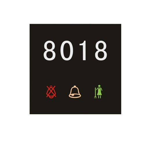 DOORON LED signage for hotel rooms with 4 types of indication and bell